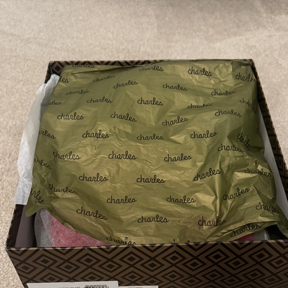 Charles by Charles David Red Ruffled Heeled Boots - Picture 7 of 8